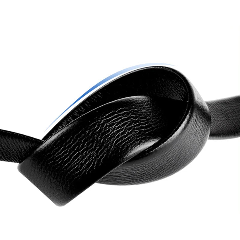 Brand No Buckle 3.5cm Wide Genuine Leather Automatic Belt Body Strap Without Buckle Belts Men Good Quality Belts 140 150 160cm