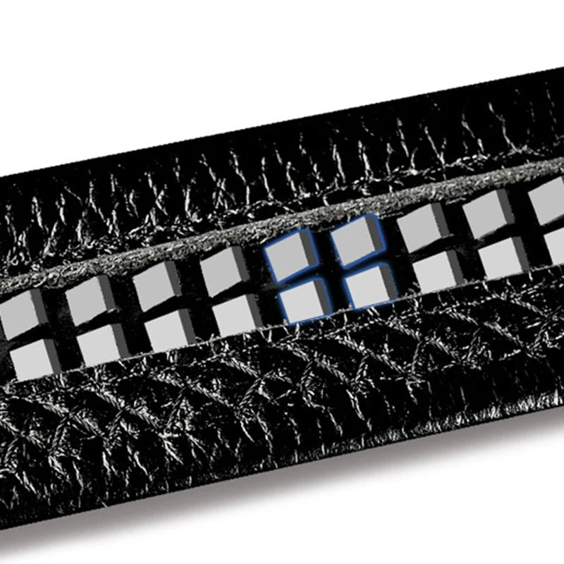 Brand No Buckle 3.5cm Wide Genuine Leather Automatic Belt Body Strap Without Buckle Belts Men Good Quality Belts 140 150 160cm