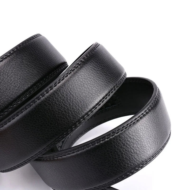 Automatic Buckle Belts for Men High Quality Brown/Black Genuine Leather Belts with Adjustable Ratchet Belt for Men