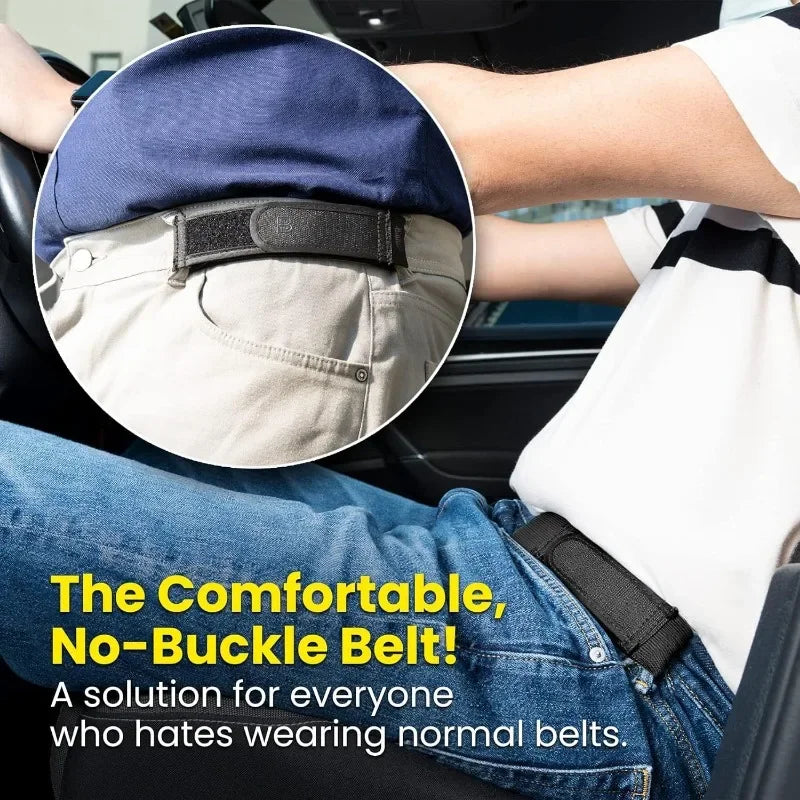 Fashion Comfortable Stylish Belt Loop Buckle-Free Belt Unisex Buckle Free Waist Belts Men's Ultra-soft No Buckle Elastic Belts