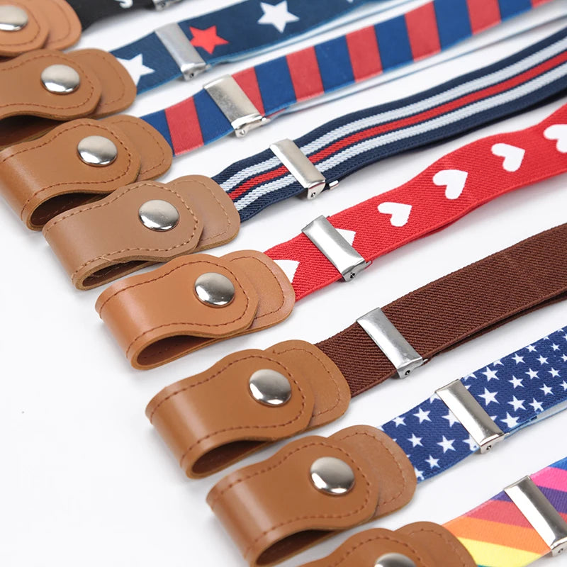 Canvas Children Elastic Belt Pants for Girls Boys Anti Deduction Belt Baby Nursery Essential 16 Colour Kid's Jeans Belt