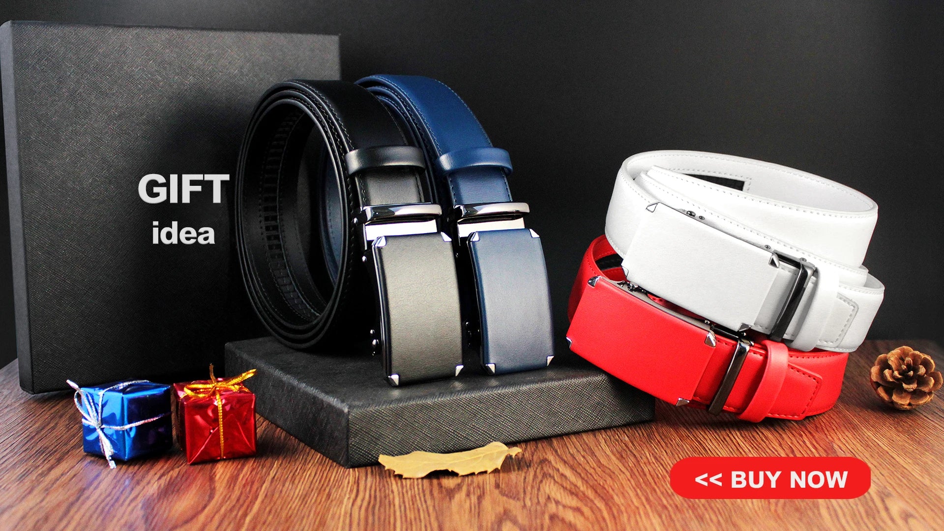 DOOPAI Mens Leather Belt Multiple Colors Automatic Available Belts Leisure Fashion Ratchet Belts for Men Pants Waistband