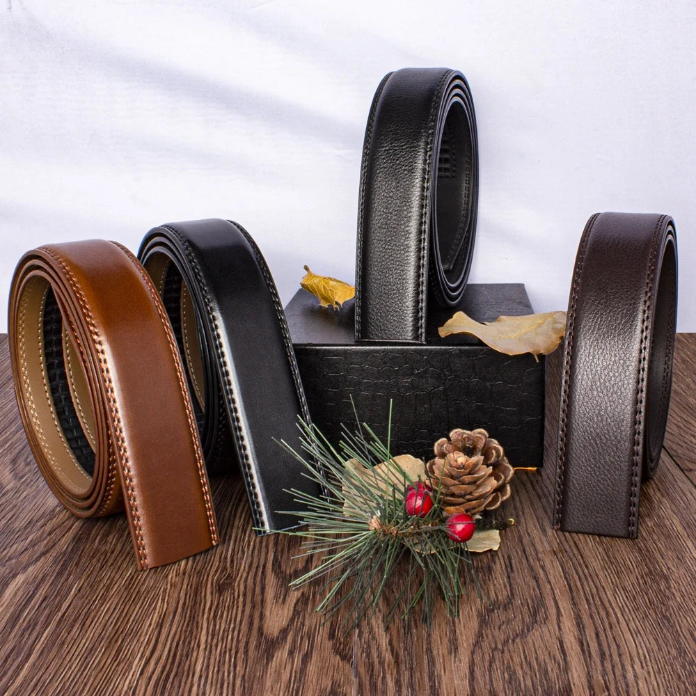 DOOPAI Mens Leather Belt Multiple Colors Automatic Available Belts Leisure Fashion Ratchet Belts for Men Pants Waistband