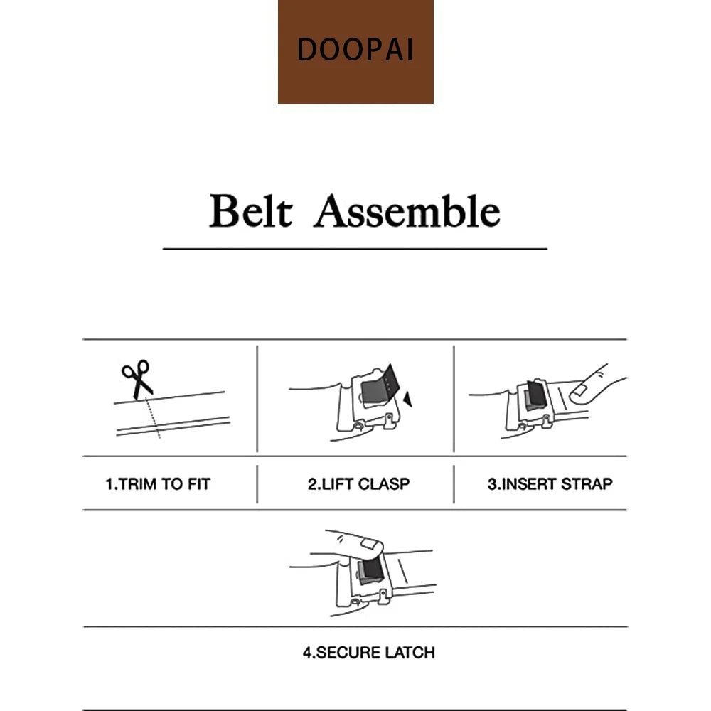 DOOPAI Mens Leather Belt Multiple Colors Automatic Available Belts Leisure Fashion Ratchet Belts for Men Pants Waistband