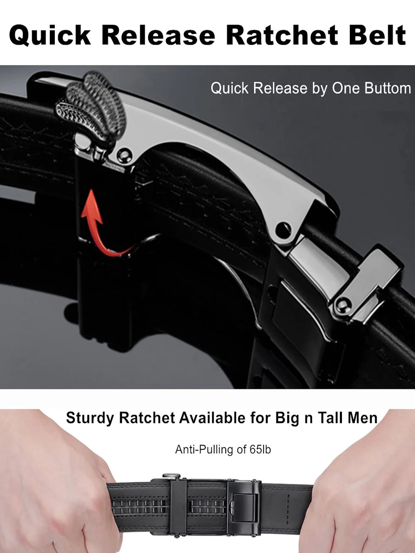 Automatic Buckle Belts for Men High Quality Brown/Black Genuine Leather Belts with Adjustable Ratchet Belt for Men