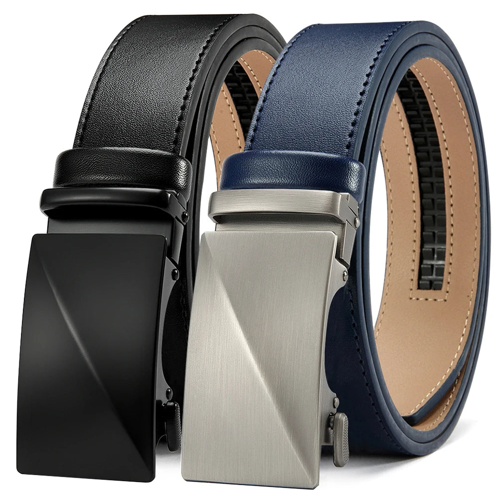 CHAOREN Brand Leather Belts for Men 115cm-135cm Automatic Belt with Ratchet Strap Top Quality Belts Luxury Belts for Men
