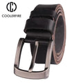 CCOOLERFIRE Men Belt Full Grain 100% Real Genuine Cowskin Top Layer Leather Soft Jeans Cowhide Belts For Men TM053