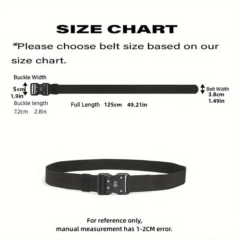 Best Men's Belts Tactical Black Waist Woven Durable Automatic Buckle Belt for Man Army Outdoor Hunting Golf Nylon Belt Trouser