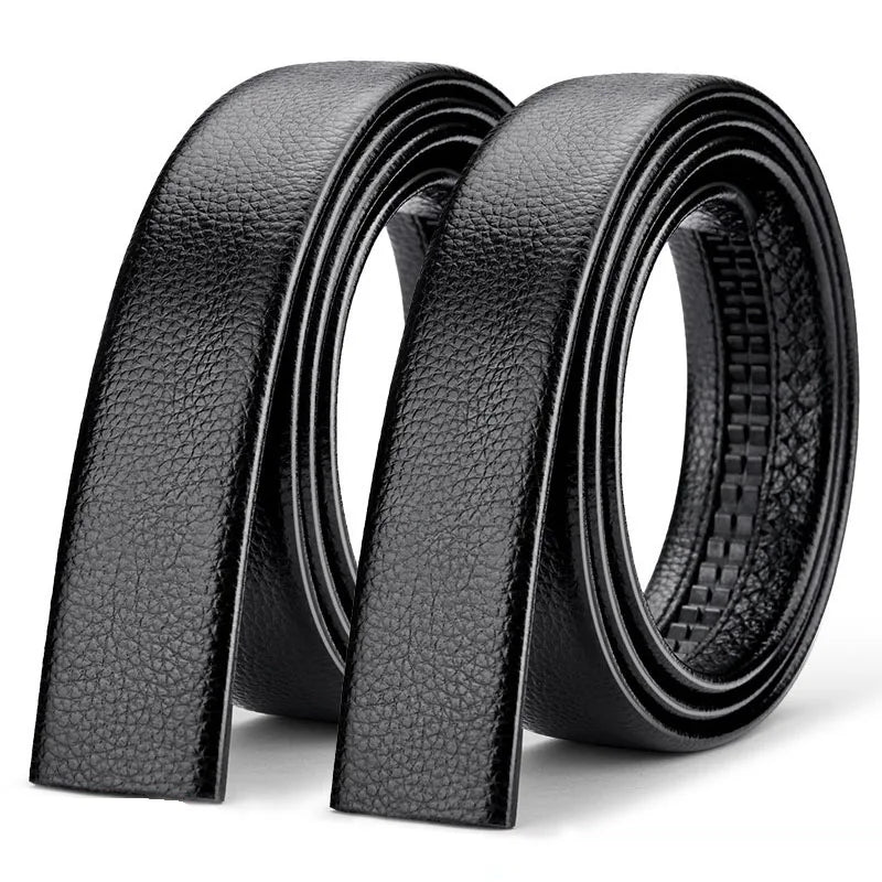 Brand No Buckle 3.5cm Wide Genuine Leather Automatic Belt Body Strap Without Buckle Belts Men Good Quality Belts 140 150 160cm