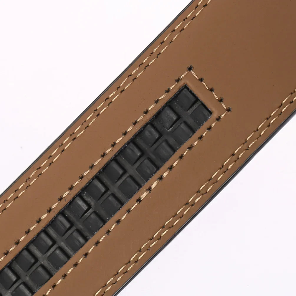 3.5cm Belt No Buckle Cow Genuine Leather Belt Body for Automatic Buckle High Quality Black Brown Belts Without Buckle Cowskin