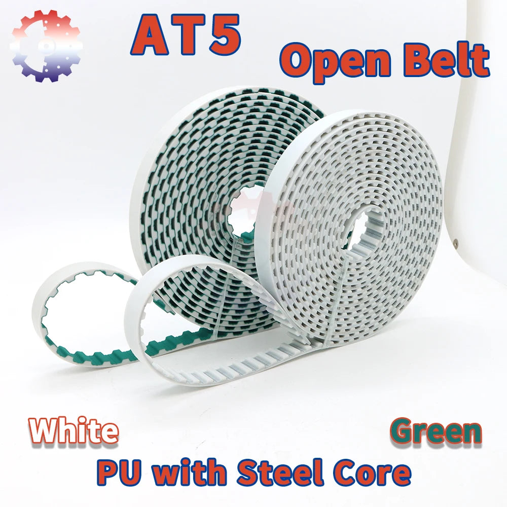 AT5 Open Timing Belt Pitch 5mm AT5 Synchronous Belt 10mm 15mm 20mm 25mm 30mm Polyurethane Open Belt Conveyor Belt AT5 Open Belt