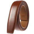 3.5cm Belt No Buckle Cow Genuine Leather Belt Body for Automatic Buckle High Quality Black Brown Belts Without Buckle Cowskin